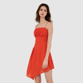Đầm nữ 2 dây xếp ngực tùng nhấn ly MARC FASHION FATH112320