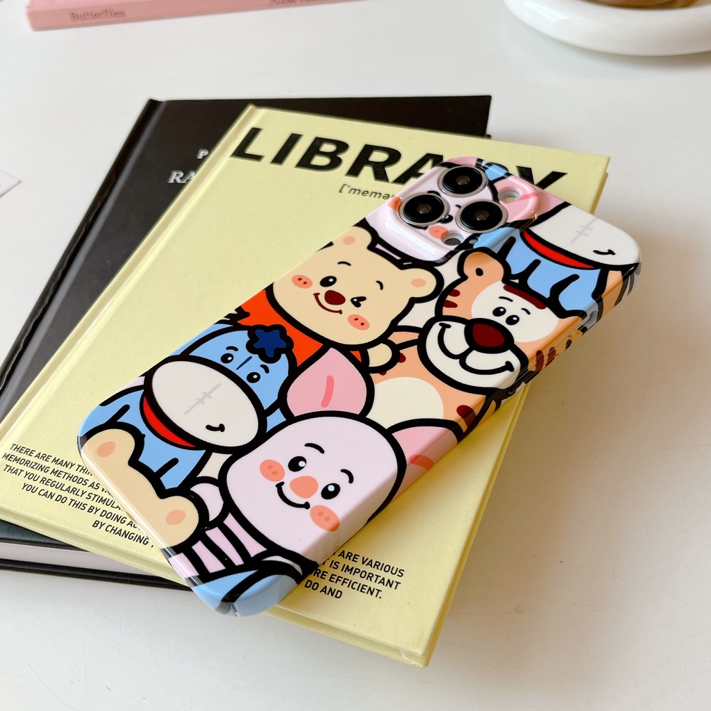Ốp Điện Thoại Cứng Chống Sốc In Hình Gia Đình Winnie Đáng Yêu Cho iPhone 14 / 13 / 12 / 11 / X / 8 / 7P