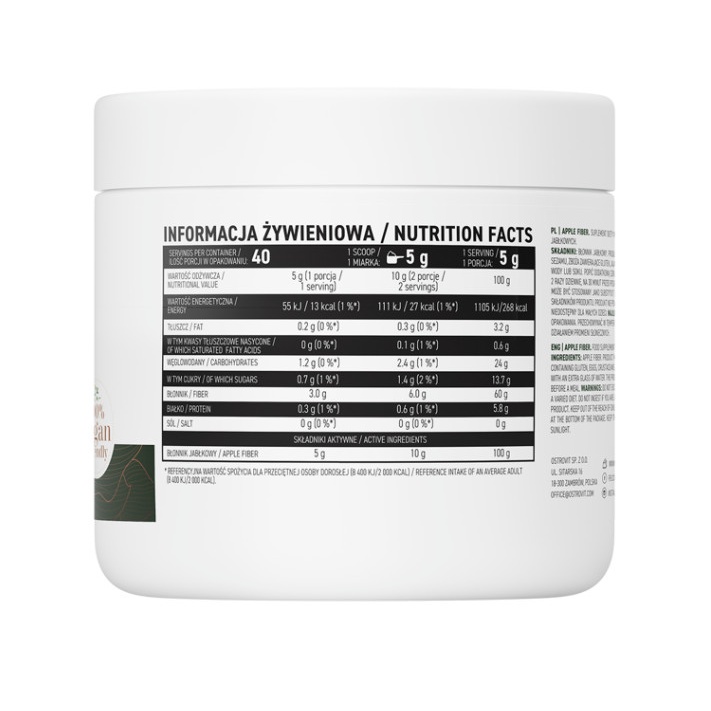 Ostrovit Apple Fiber Vege  40 lần dùng - Bổ Sung Chất Xơ từ Táo