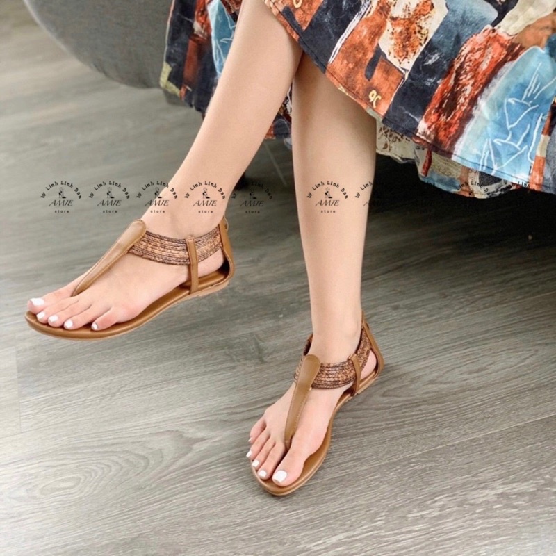 Sandal Kẹp Ngón Da Rắn