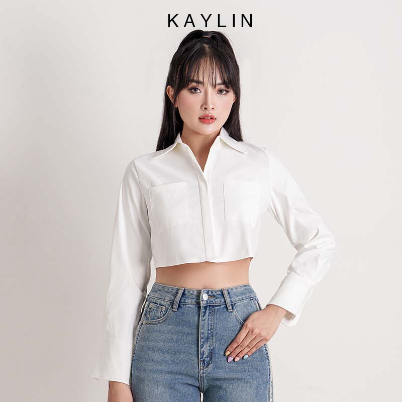 Áo sơ mi KAYLIN croptop tay dài phong cách N1945