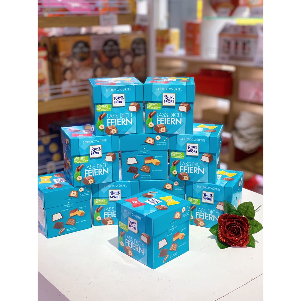 Kẹo Socola Viên Hỗn hợp Ritter Sport Choco Cubes 176g date 06/23