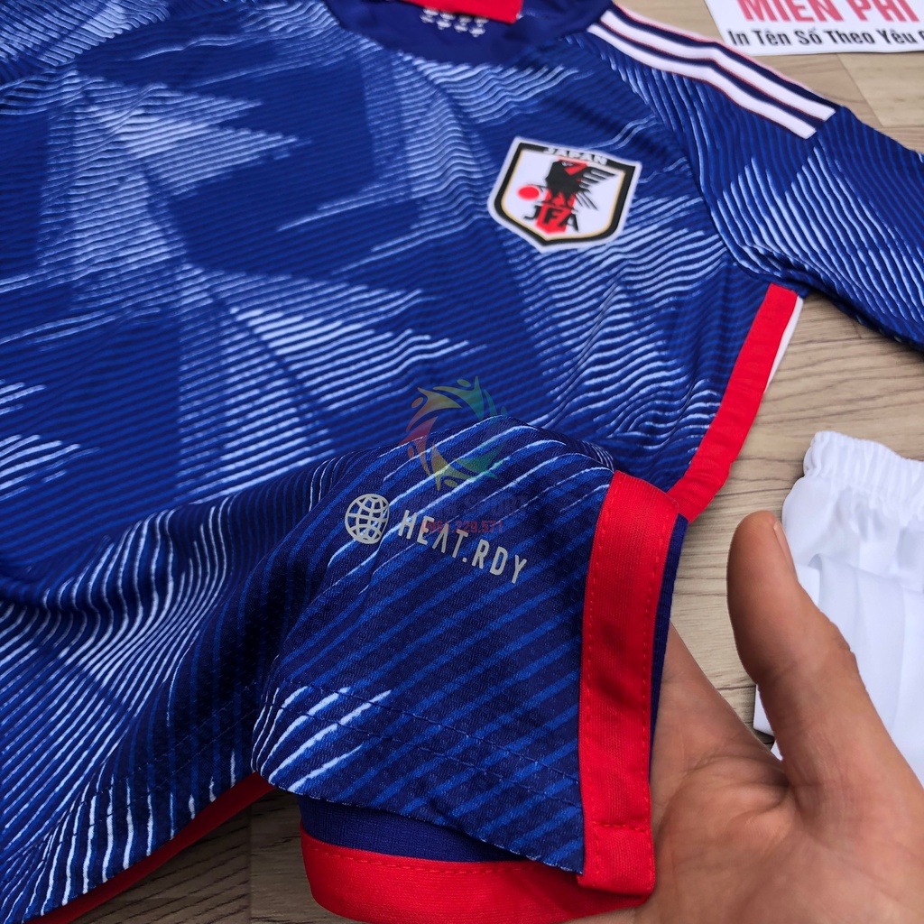 Bộ Quần Áo Bóng Đá Đội Tuyển Nhật Bản 2023 Màu Xanh Vải Thái Có In Tên Số Theo Yêu Cầu