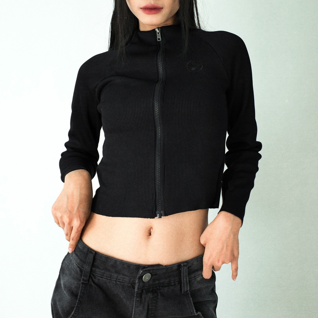 Áo khoác ôm thể thao thời trang 67% - RIBBED JACKET SPORTWEAR
