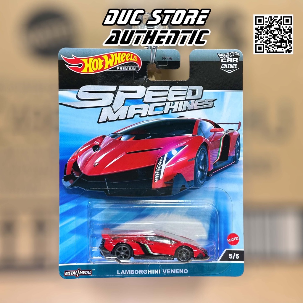 ducstore.vn Xe mô hình HKC41 Hot Wheels Lamborghini Veneno - Rosso Mars