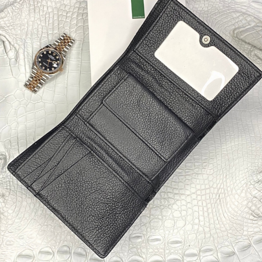 Ví Nữ Cầm Tay Gấp 3 Mini Vuông 2DO LEATHER Da V32 Kích Thước  Quà Tặng Cho Người Thân, Sang Trọng, Chính Hãng