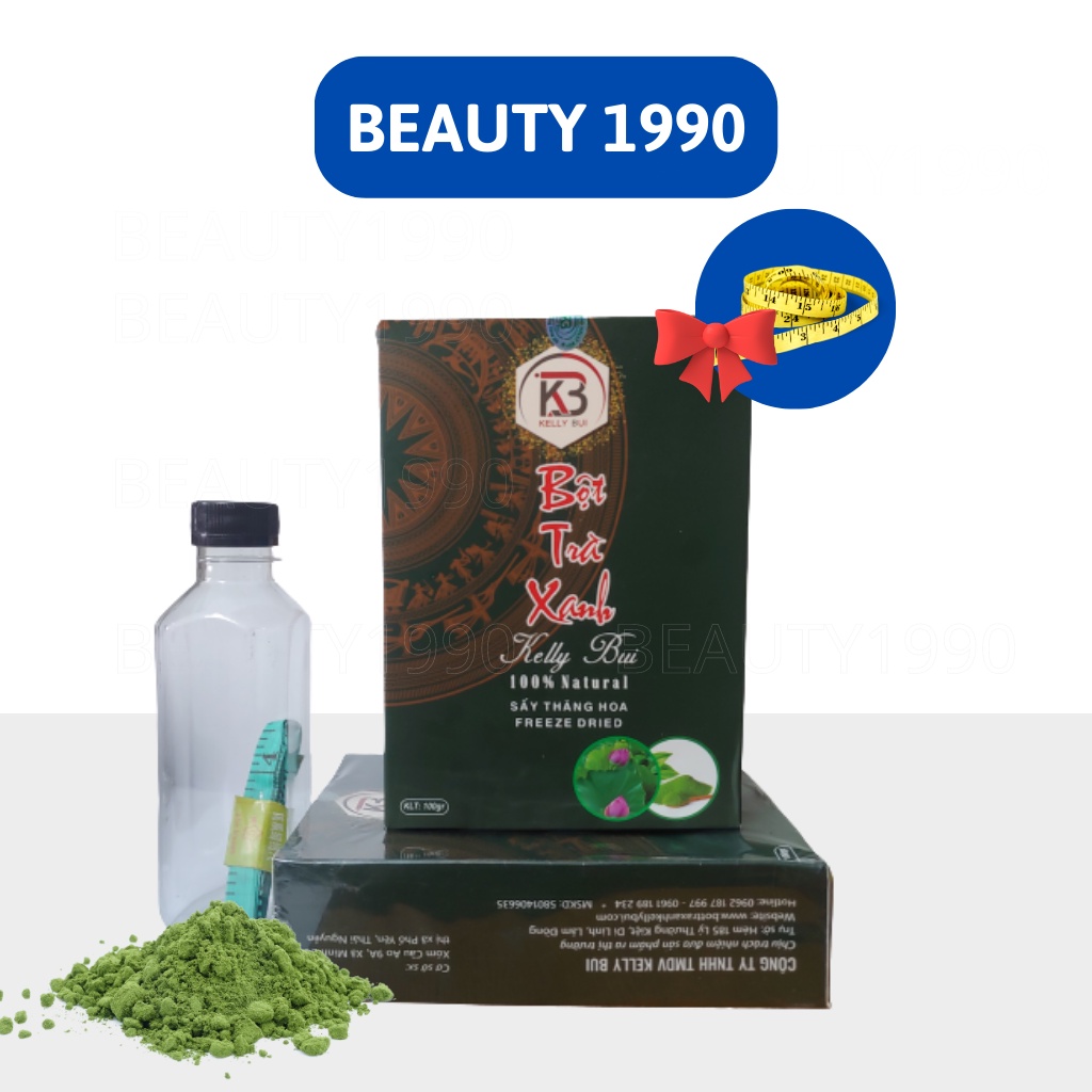 [HÀNG CÔNG TY] Bột Trà Xanh Giảm Cân kelly Bùi Chiết Xuất Từ Trà Xanh Và lá Sen không Gây Mệt Mỏi 10