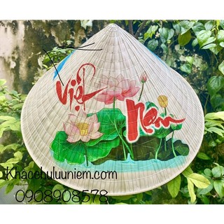 Nón lá lưu niêm , trang trí, quà tặng in logo theo yêu cầu