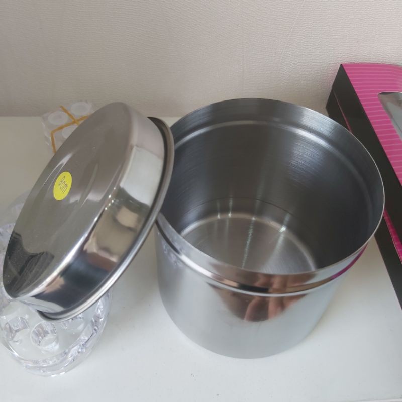Hũ đựng bông 8cm | khay hạt đậu inox chuyên dùng trong y tế spa