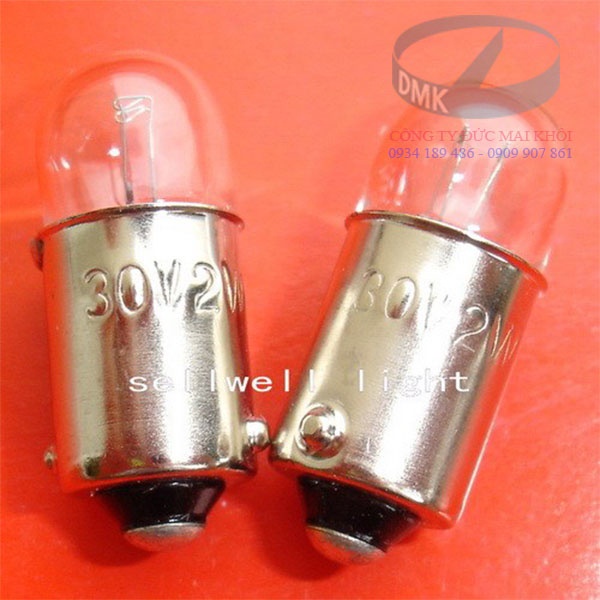 Bóng đèn tròn 30V-2W (ba9s t10x24 A546) chui gài (cái)