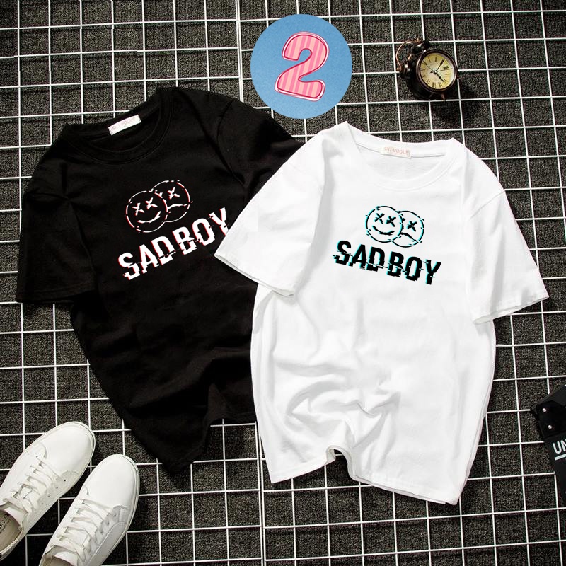 BST áo thun sad boi tay lỡ form rộng nam nữ áo phông unisex đẹp dày mịn