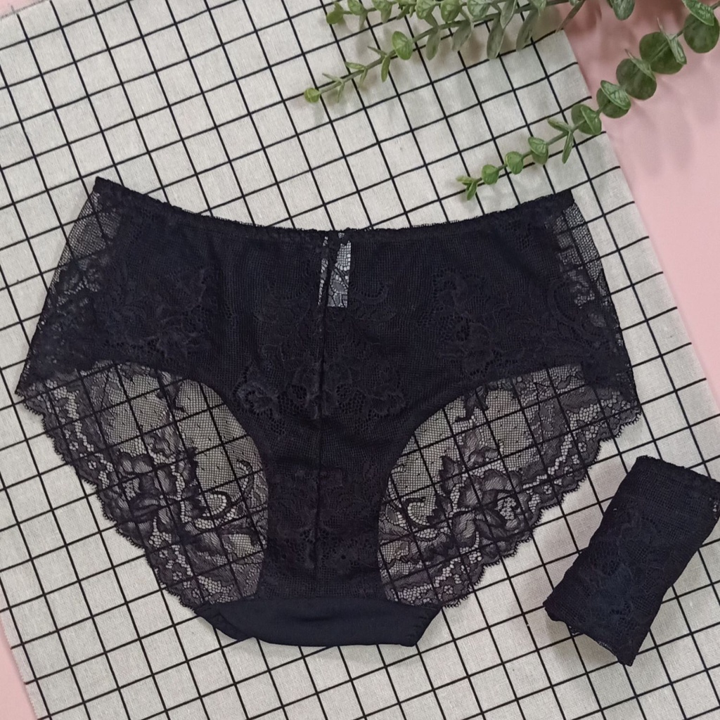 [BST mới] Combo 4 quần lót nữ Vicci 104 lưng vừa, phối ren mỏng thân sau sexy nhiều màu