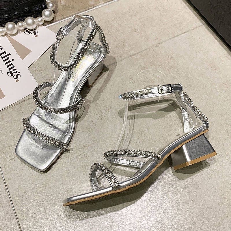 Giày Cao Gót Sandal Phong Cách Pháp Quyến Rũ
