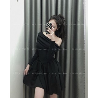 Đầm lệch vai tùng xoè ( hình chính chủ )