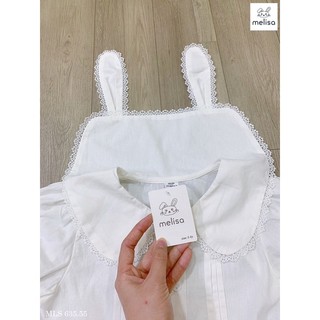 Set Melisa trắng kẻ Hồng