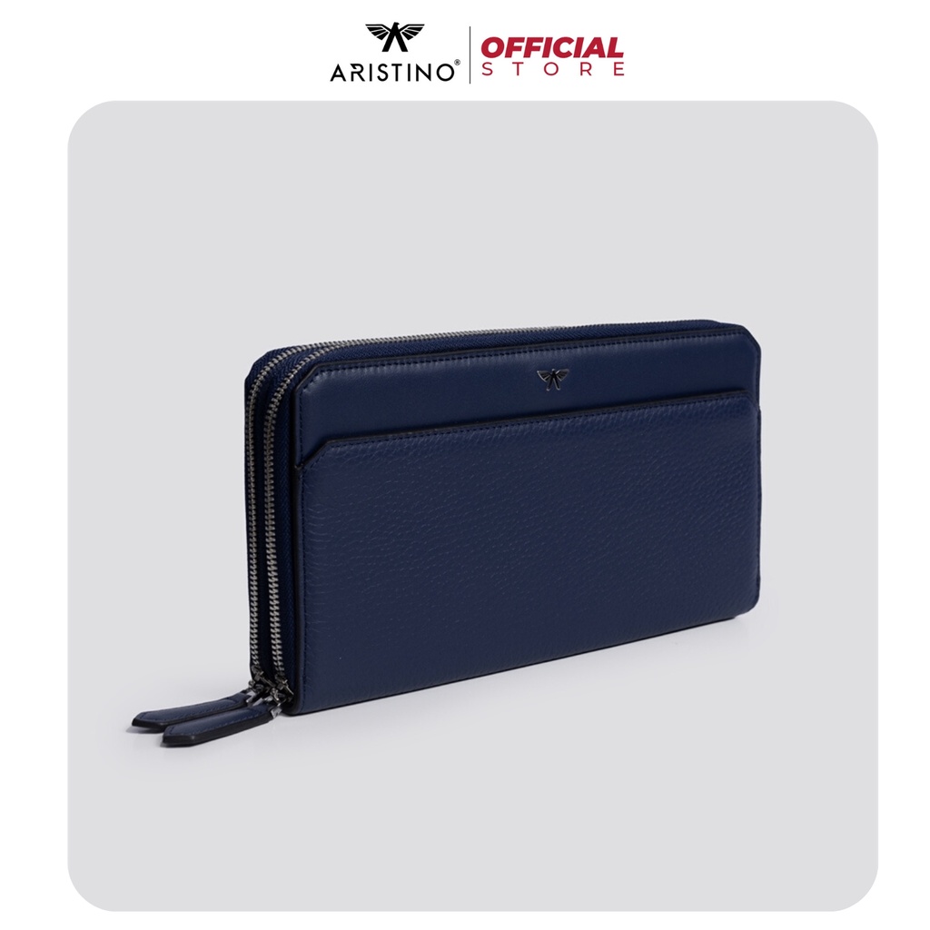 Ví cầm tay nam công sở ARISTINO ATW00702 size 23x13,5x4 cm túi Clutch da khóa kéo chống xước sang trọng lịch lãm