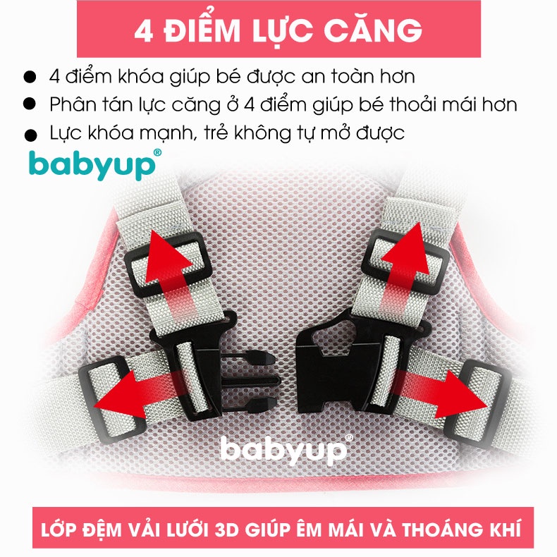 Đai đi xe máy cho bé Babyup có phản quang