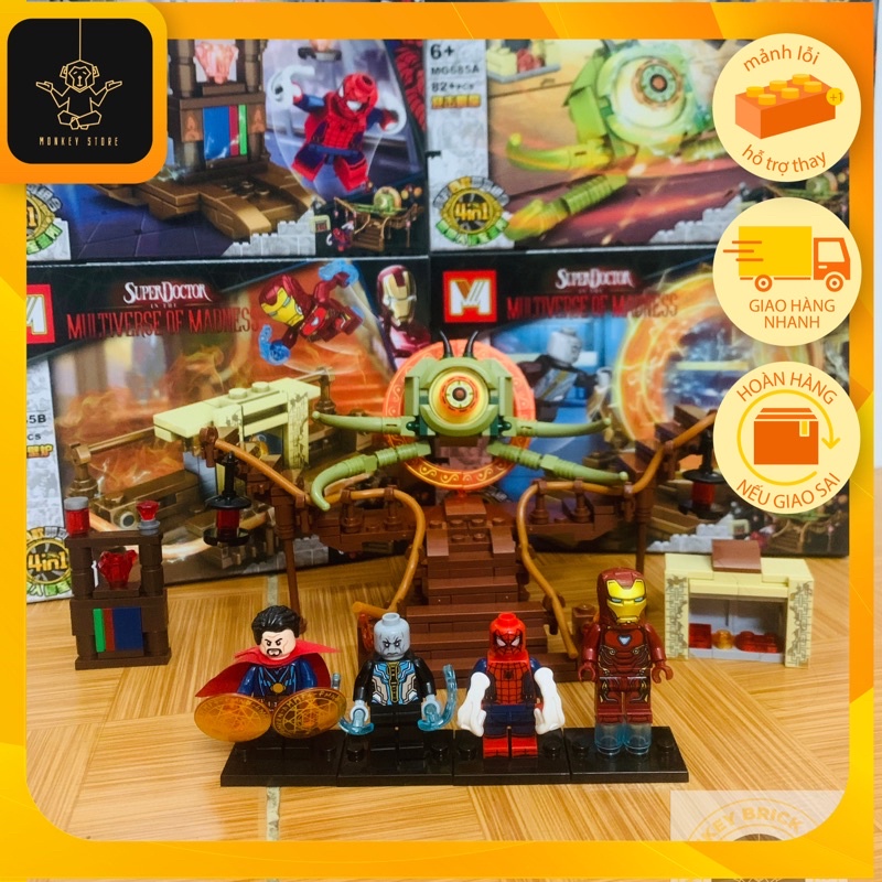 Mô hình lắp ráp Docter Strange MG685 có in lưng ( 1 set 4 box)
