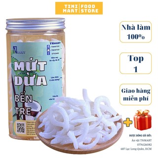 Mứt dừa non sữa tươi Bến Tre nhà làm ăn vặt TiNimart 400g