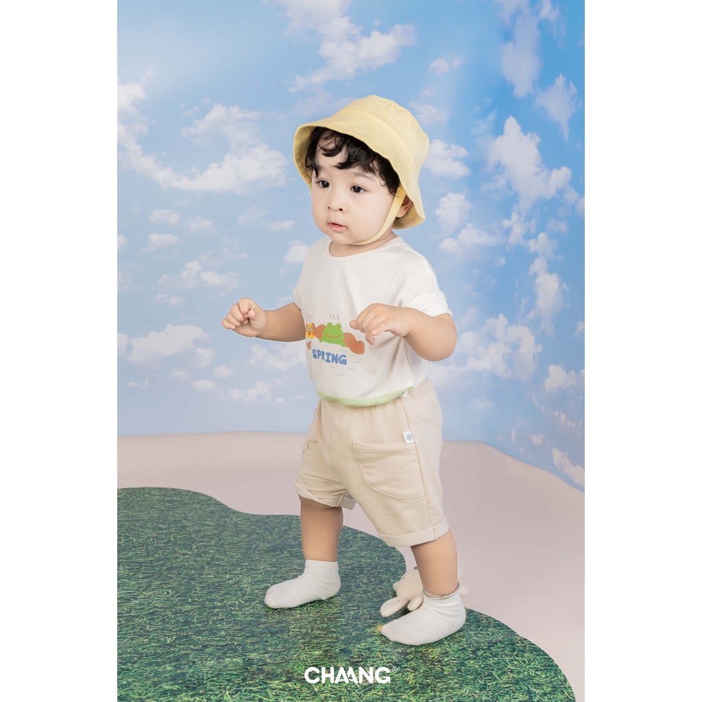 Chaang áo cộc tay cho bé trai, chất cotton dành cho bé từ 3 tháng đến 5 tuổi Spring SS2023D02