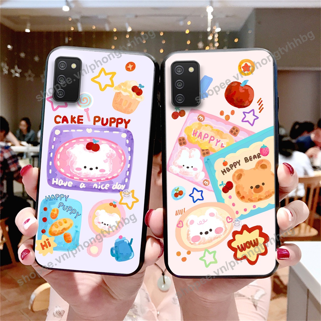 Ốp lưng Samsung A02s / A03s GẤU DÂU chi bi hoạt hình cute siêu rẻ