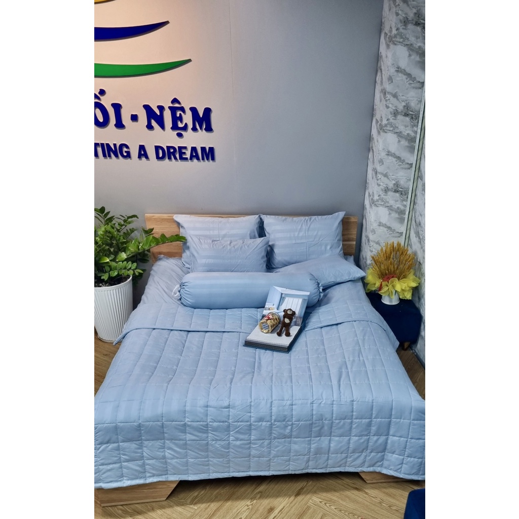 2T Drap - Ga màu sọc 3 phân Riotex cho nhà nghỉ khách sạn dành cho nệm 5 -15cm
