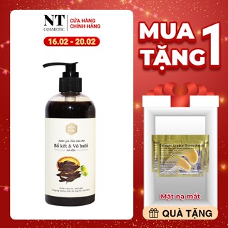 Nước Gội Bồ Kết Vỏ Bưởi Mộc Nhu, giảm rụng tóc, kích thích mọc tóc, 300ML, Tặng Mặt Nạ Dưỡng Da
