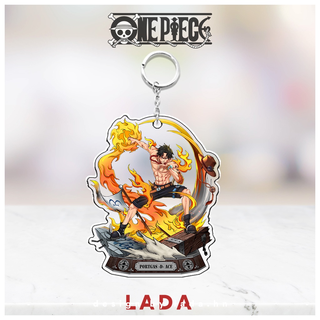 Móc khóa acrylic anime One Piece Đảo Hải Tặc, móc khóa chibi hoạt hình phụ kiện quà tặng độc đáo
