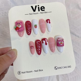 Nail box gấu dâu lotso