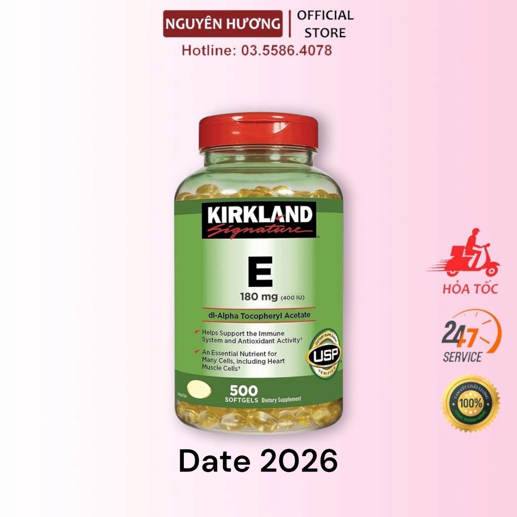 Vitamin E Kirkland 400IU 500 Viên Của Mỹ