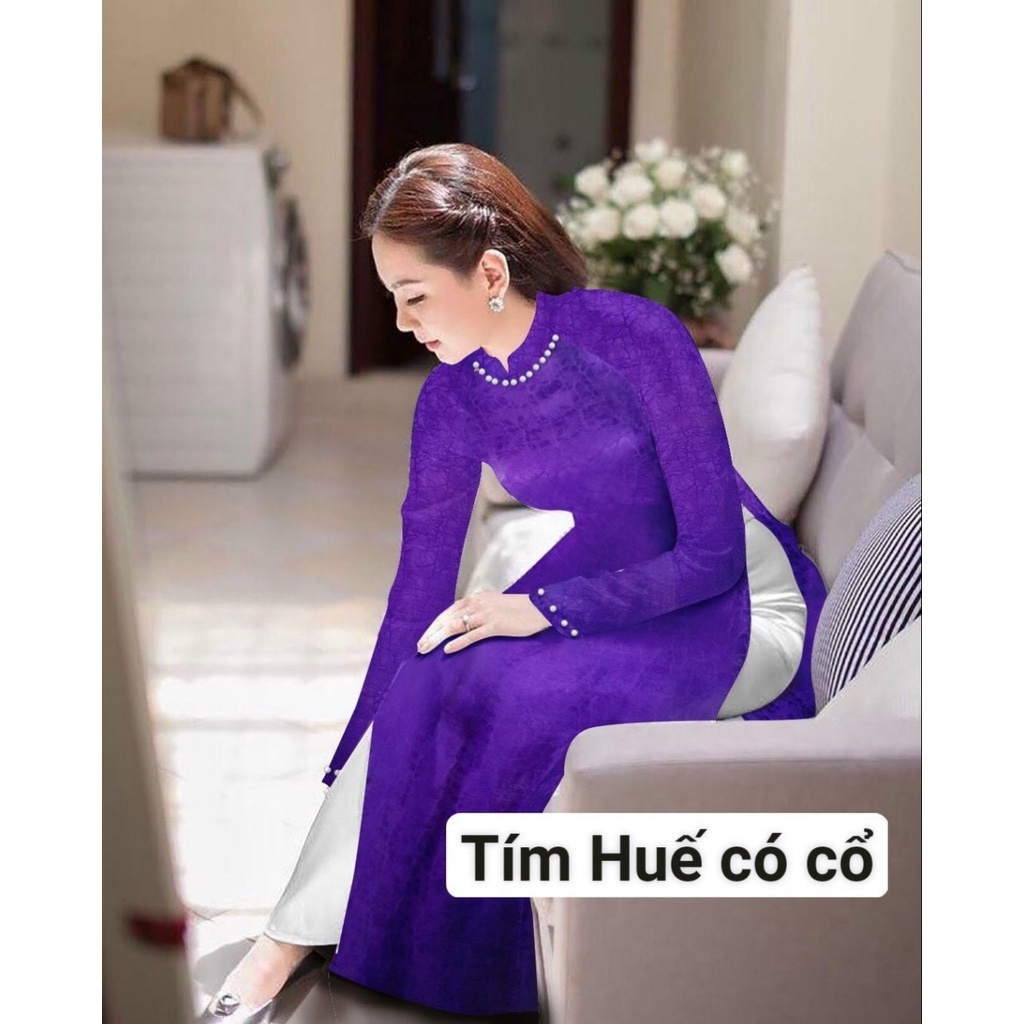 GIÁ XƯỞNG - Áo dài truyền thống gấm Thái Tuấn kèm quần