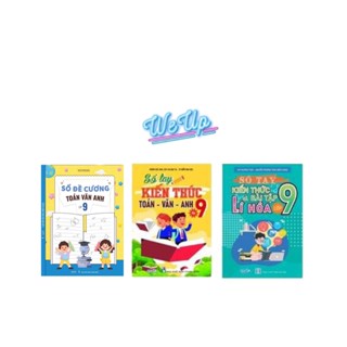 Combo ĐỀ CƯƠNG toán văn anh , sổ kiến thức toán văn anh , lý hóa lớp 9