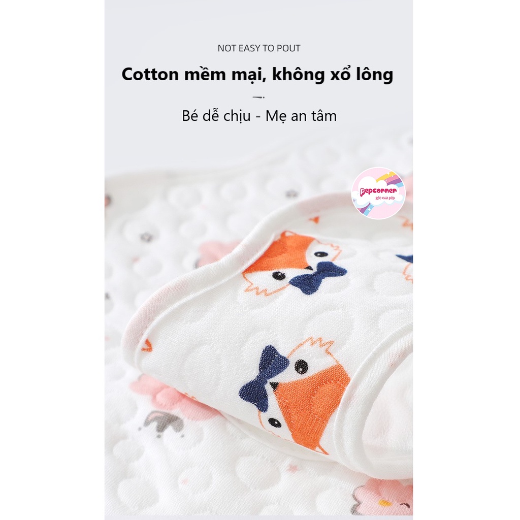 Yếm tròn xoay yếm dãi 360 cho bé chất liệu cotton mềm mịn thấm hút tốt nhiều màu sắc đáng yêu - yếm ăn dặm