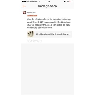 Xịt giữ makeup Milani make it last setting spray