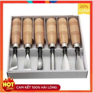 Bộ đục gỗ mỹ nghệ 6 món 15cm cao cấp