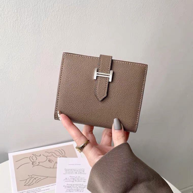 Hermes Ví Da Bò Cao Cấp Dáng Ngắn In Hình Bàn Tay Đơn Giản Thời Trang 2022 Cho Nữ