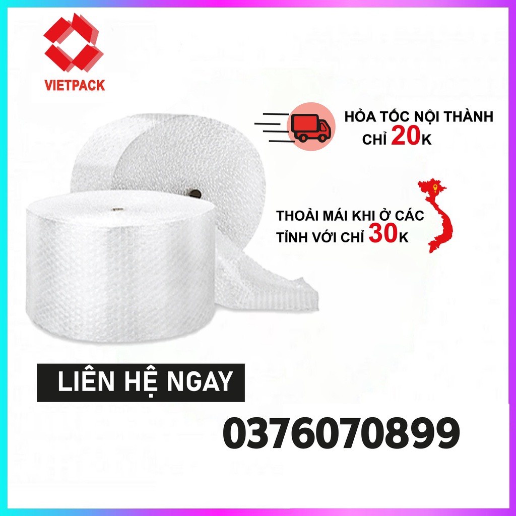 Cuộn Bóng Khí - xốp nổ - Gói hàng - Bọc hàng - Kích Thước 0.2m*100(m), 0.3m x 100(m), 0.4x100m và 0,5m x 100 (m)