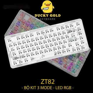 ZT82 - Bộ Kit Bàn Phím Cơ 75% 3 mode Led RGB Trong Suốt