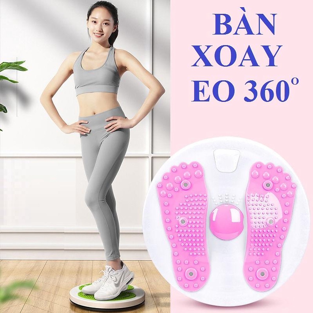 Bàn Xoay Eo Có Bàn Chân, Xoay Eo Giảm Cân - Thiết bị xoay eo thiết bị tập thể dục tiện lợi Làm Đẹp Tại Nhà