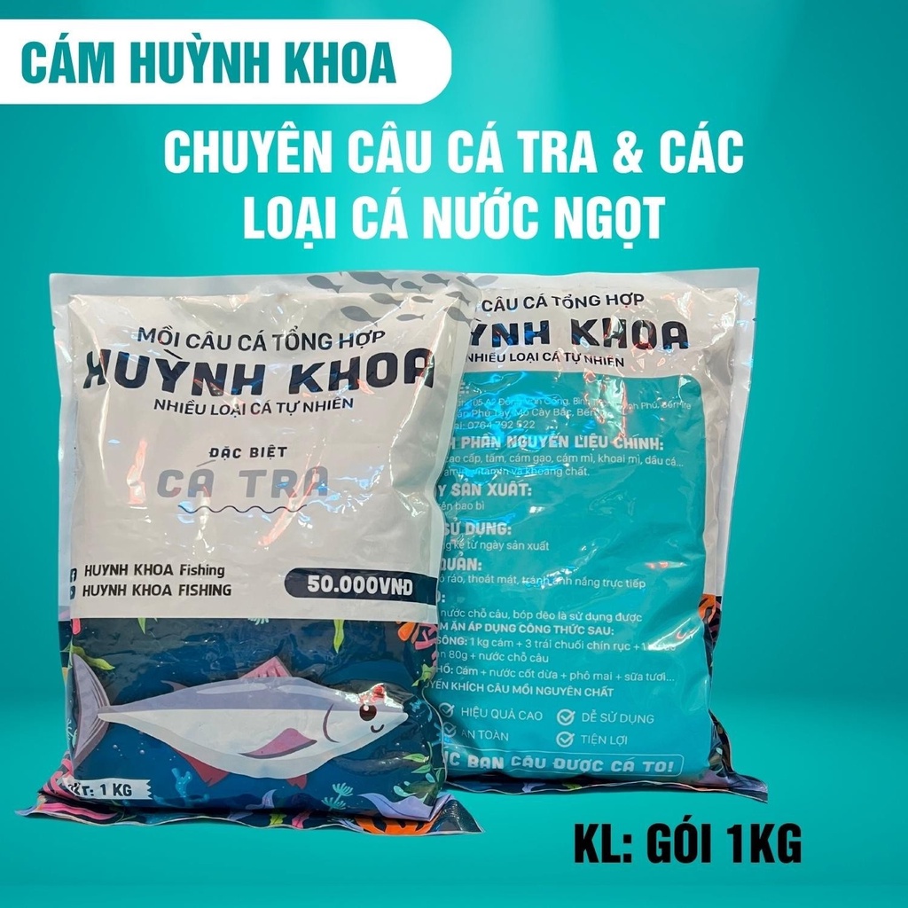 Mồi Câu Đài, Mồi Câu Cá Rô Phi, Chép, Trắm, Trôi - Cám Câu Cá Tổng Hợp Vị Tanh, Cám Huỳnh Khoa, Lão Quỷ, D1 D2 D3 SHIWA