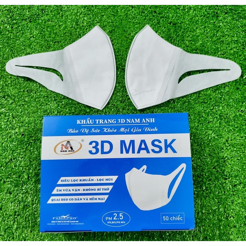 ✅ [ Hộp 50 cái ] Khẩu trang 3D Nhật unicharm 5D Mask Famapro Nam Anh chính hãng
