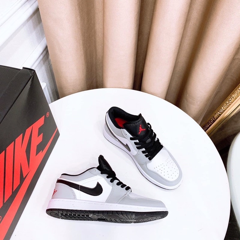 Giày  𝐉𝐨𝐫𝐝𝐚𝐧 Xám Đen 𝐜ổ thấp - Sneaker Unisex Nam Nữ Hàng cao cấp bản Trung hottrend 2023