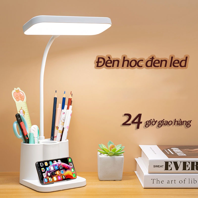 Đèn học đèn led đọc sách tích điện TLDL - PYE bảo vệ mắt cảm ứng 3 chế độ ánh sáng biến thiên đèn học để bàn