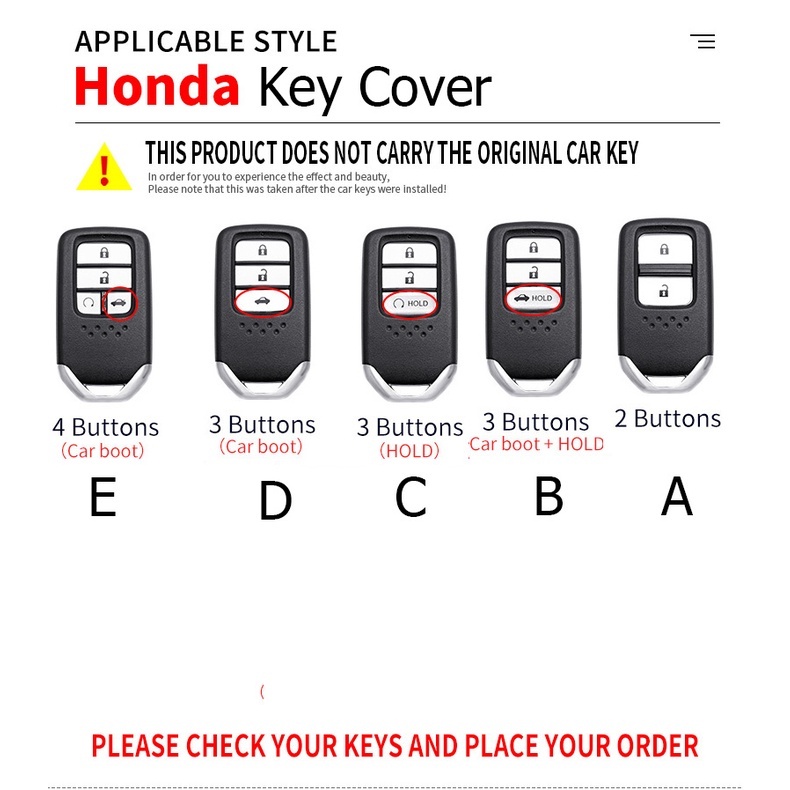 Bao Da, Vỏ Bảo Vệ, Ốp Chìa Khóa, Bọc Chìa Khóa Phản Quang Dùng Cho Xe Ô Tô Honda City, CRV, CIVIC, ACCORD, HR-V