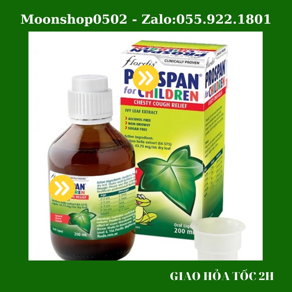 Siro ho pros_pan lá Thường Xuân, Siro ho cho bé Úc hàng nội địa pros pan 100ml