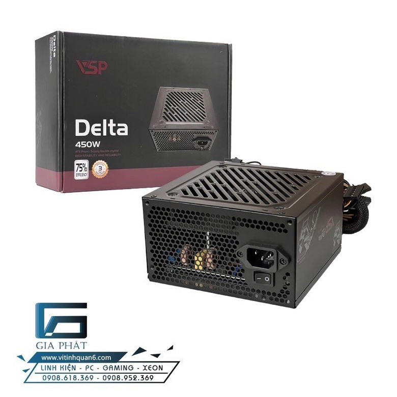 Nguồn VSP Delta P450W P500W P700W, Elite Active PFC V550W V650W V700w công suất thật -  ATX 420W 450w 650w 700w new box