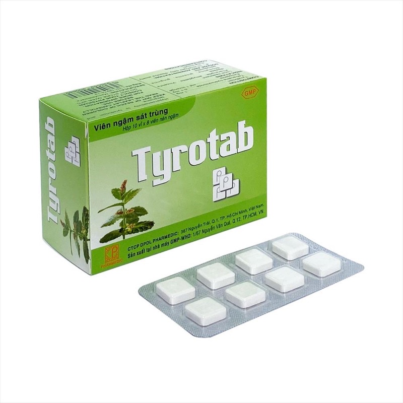 Kẹo ngậm Tyrotab vỉ 8v
