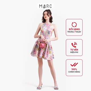 Đầm nữ MARC FASHION mini sát nách cổ yếm cutout eo rã tùng FASH022723