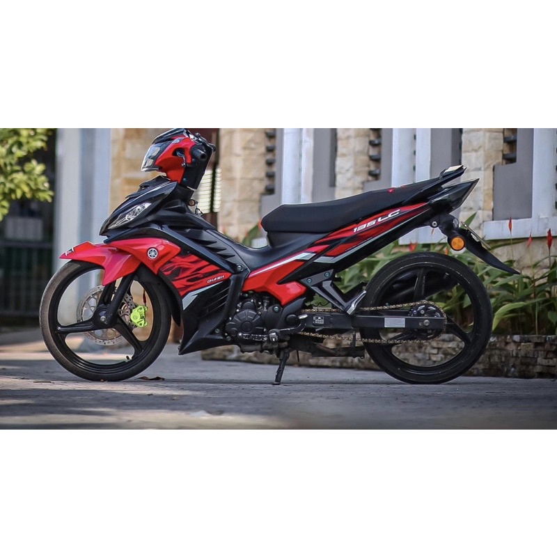 Tem Rời Xe Exciter 135 5 Số Mẫu Zin Đỏ Bạc Chữ LC Dán Xe Đen Đỏ, Tem In Sắc Nét Không Bay Màu