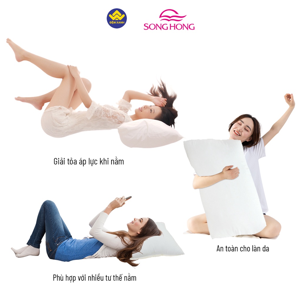 Ruột Gối Bông Sông Hồng Tinh Khiết Kích Thước 45x65cm